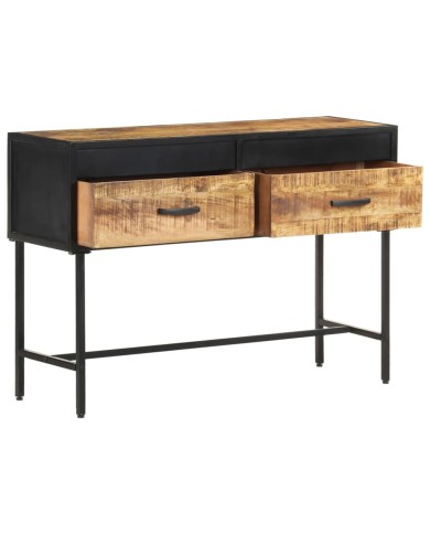 Table console 110x35x75 cm Bois de manguier brut
