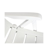 2 pcs Chaises inclinables de jardin Plastique Blanc