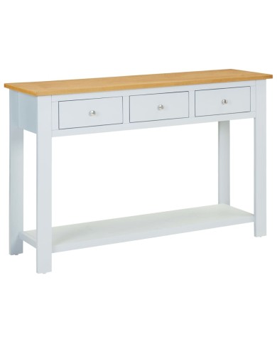 Table console 118x35x77 cm Bois de chêne massif