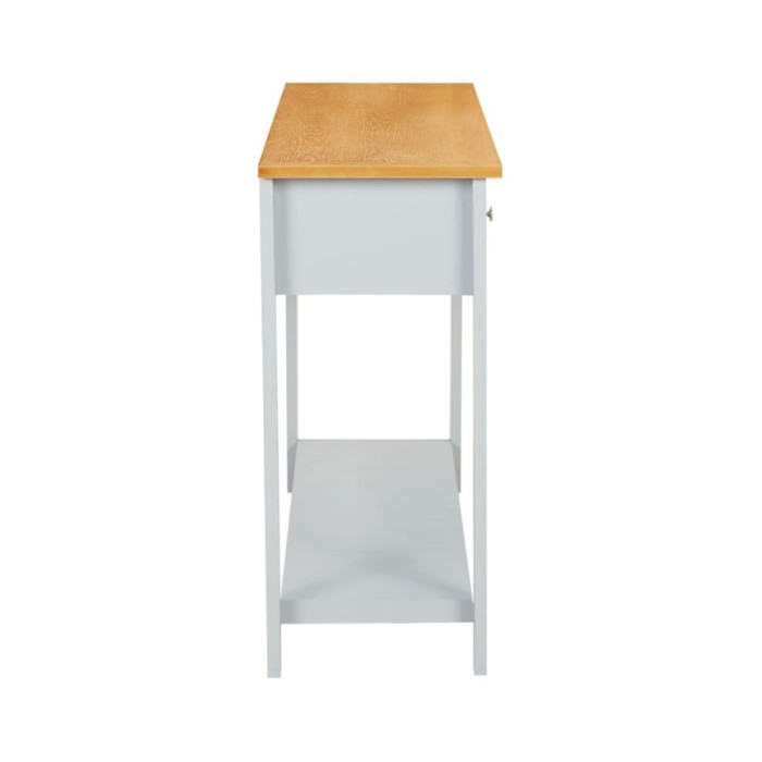 Table console 118x35x77 cm Bois de chêne massif