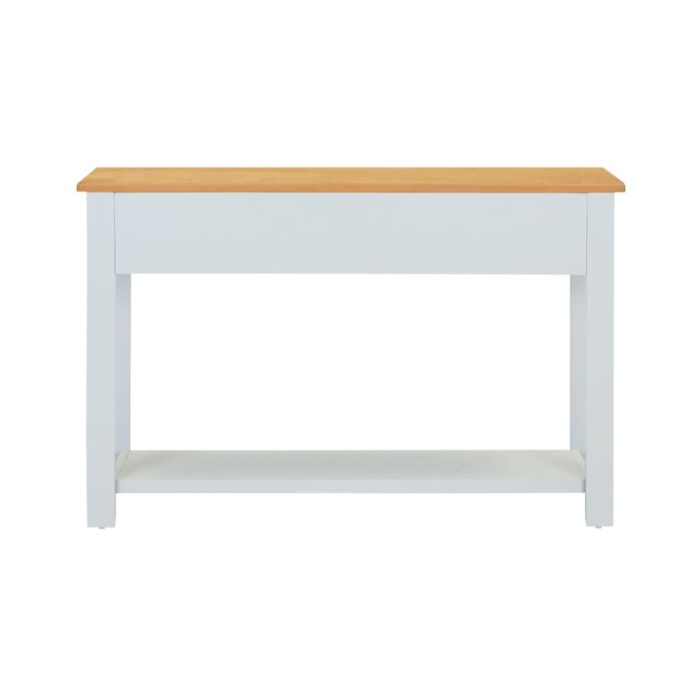 Table console 118x35x77 cm Bois de chêne massif