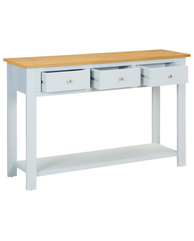 Table console 118x35x77 cm Bois de chêne massif