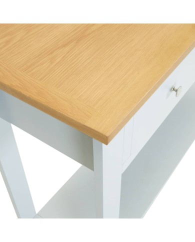 Table console 118x35x77 cm Bois de chêne massif