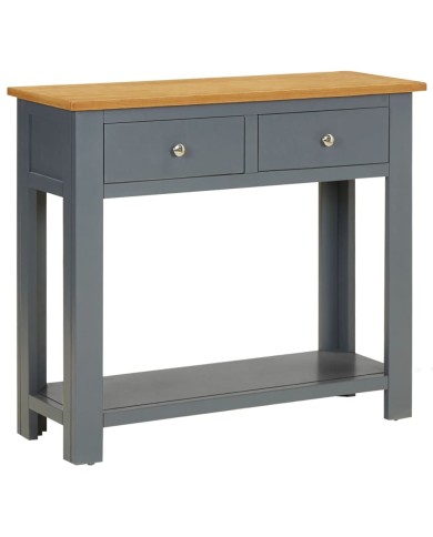 Table console 83x30x73 cm Bois de chêne massif 