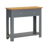 Table console 83x30x73 cm Bois de chêne massif 