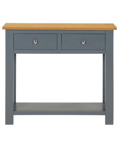 Table console 83x30x73 cm Bois de chêne massif 