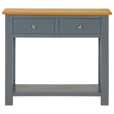 Table console 83x30x73 cm Bois de chêne massif 