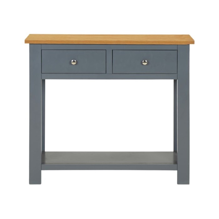 Table console 83x30x73 cm Bois de chêne massif 