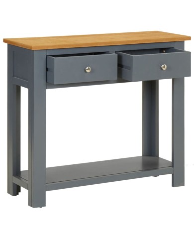 Table console 83x30x73 cm Bois de chêne massif 