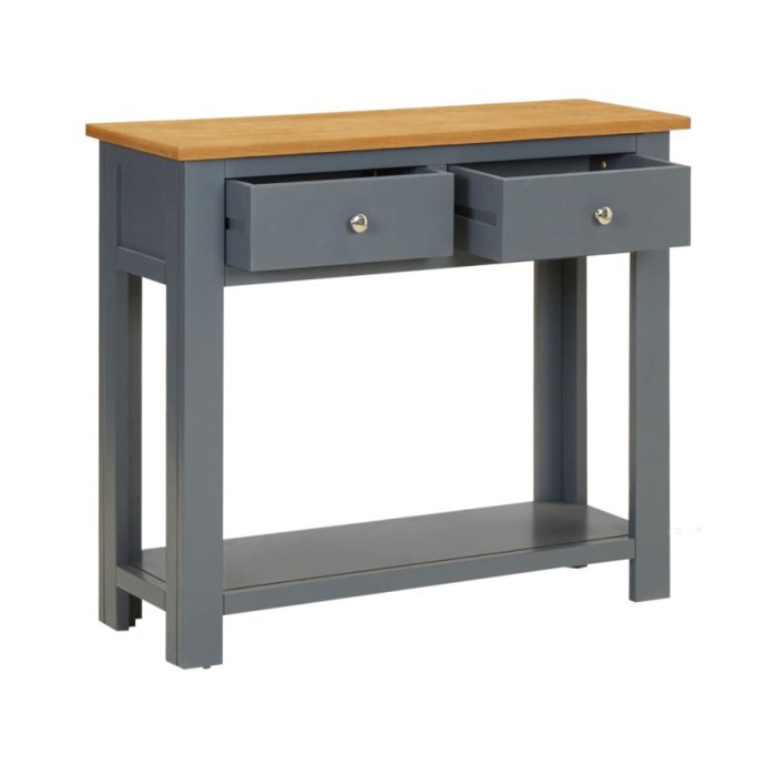 Table console 83x30x73 cm Bois de chêne massif 