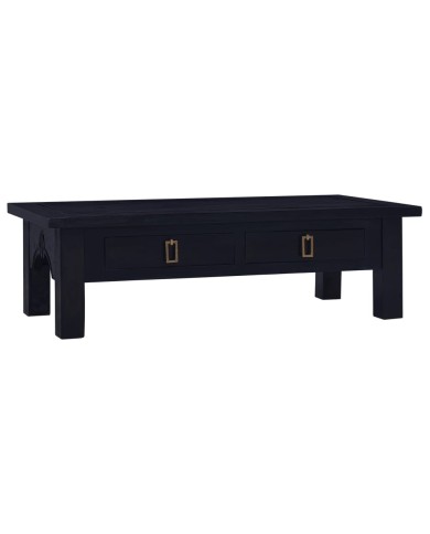 Table basse Café noir clair 100x50x30 cm Bois d'acajou massif