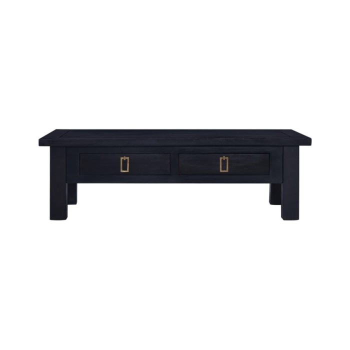 Table basse Café noir clair 100x50x30 cm Bois d'acajou massif