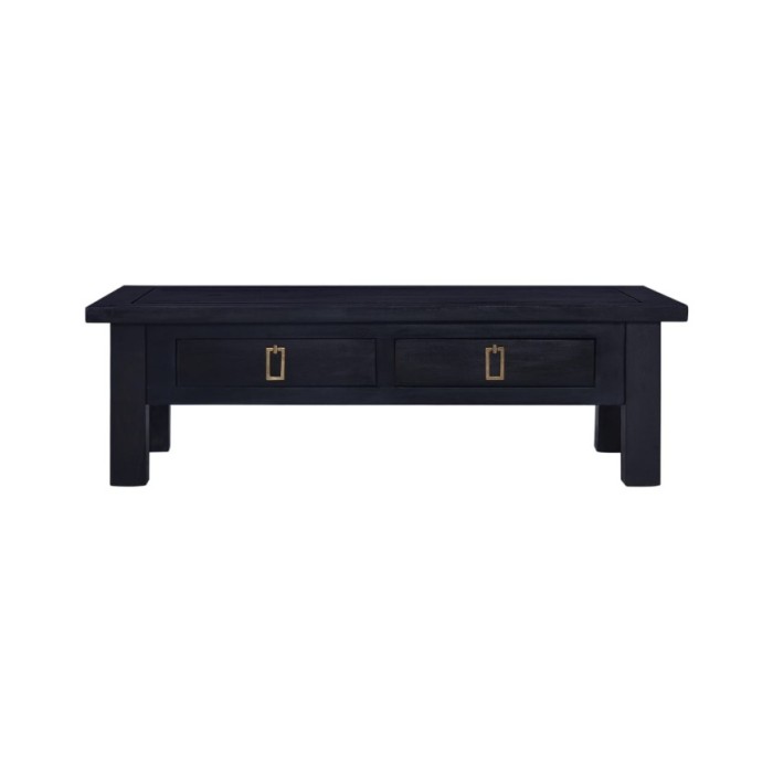 Table basse Café noir clair 100x50x30 cm Bois d'acajou massif