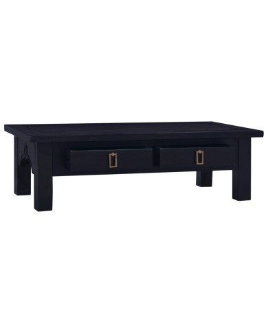 Table basse Café noir clair 100x50x30 cm Bois d'acajou massif