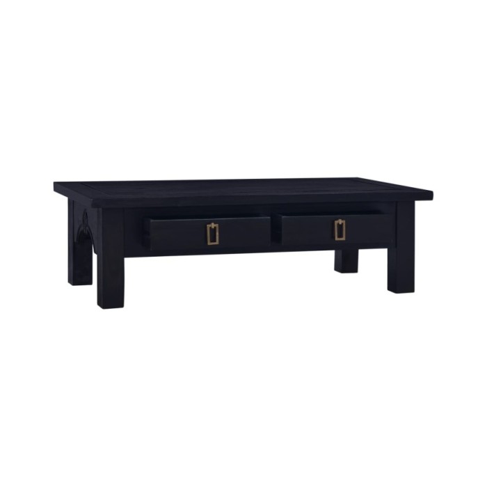 Table basse Café noir clair 100x50x30 cm Bois d'acajou massif