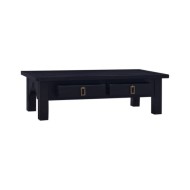 Table basse Café noir clair 100x50x30 cm Bois d'acajou massif