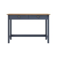 Table console avec 2 tiroirs Gris 110x45x74 cm Pin solide