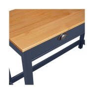 Table console avec 2 tiroirs Gris 110x45x74 cm Pin solide