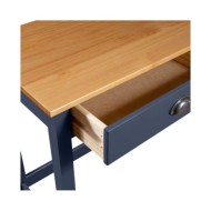 Table console avec 2 tiroirs Gris 110x45x74 cm Pin solide