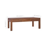 Table basse 110x60x40 cm Bois de teck massif