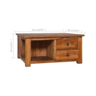 Table basse 68x68x33 cm Bois de teck solide