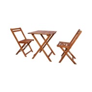 Mobilier de bistro pliable 3 pcs Bois d'acacia solide