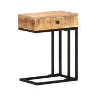 Table d'appoint en forme d'U 45x30x61cm Bois de manguier massif