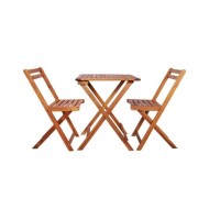 Mobilier de bistro pliable 3 pcs Bois d'acacia solide