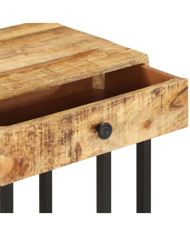 Table d'appoint en forme d'U 45x30x61cm Bois de manguier massif