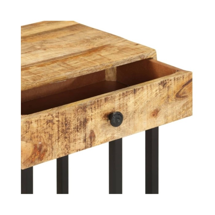 Table d'appoint en forme d'U 45x30x61cm Bois de manguier massif