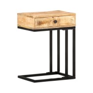 Table d'appoint en forme d'U 45x30x61cm Bois de manguier massif