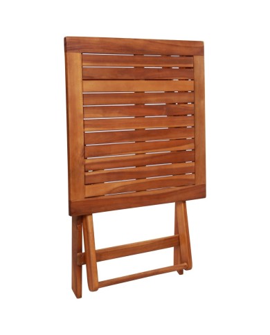 Mobilier de bistro pliable 3 pcs Bois d'acacia solide