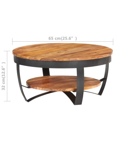 Table basse 65x65x32 cm Bois d'acacia solide