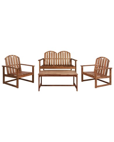 Mobilier d'extérieur 4 pcs Bois d'acacia solide