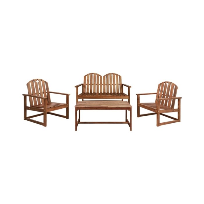 Mobilier d'extérieur 4 pcs Bois d'acacia solide