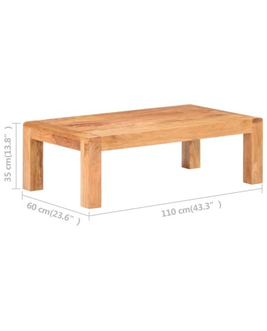 Table basse 110x60x35 cm Bois d'acacia massif