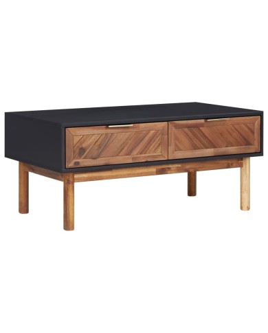 Table basse 90x50x40 cm Bois d'acacia massif et MDF