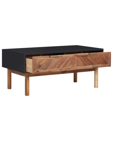 Table basse 90x50x40 cm Bois d'acacia massif et MDF