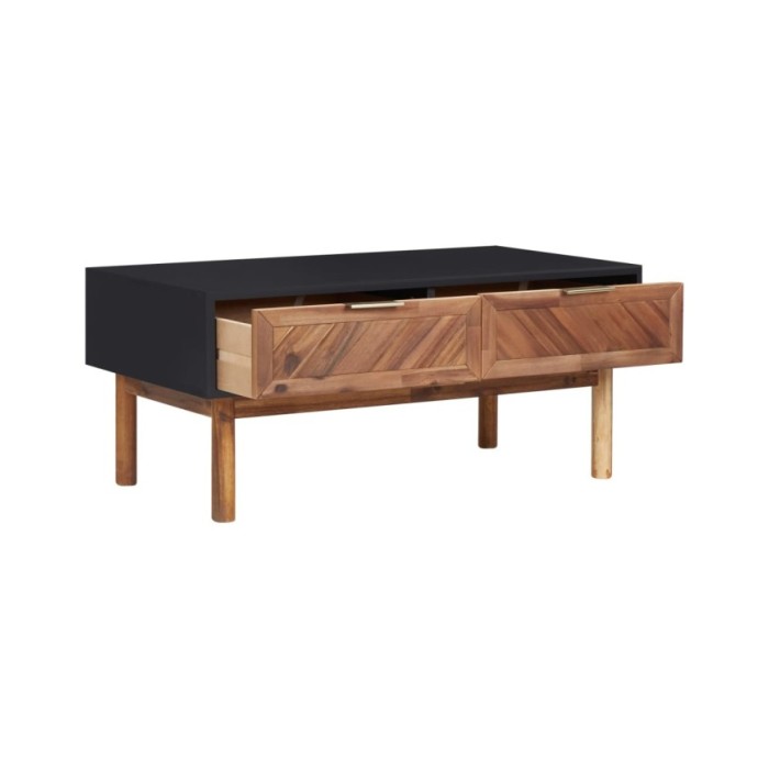 Table basse 90x50x40 cm Bois d'acacia massif et MDF