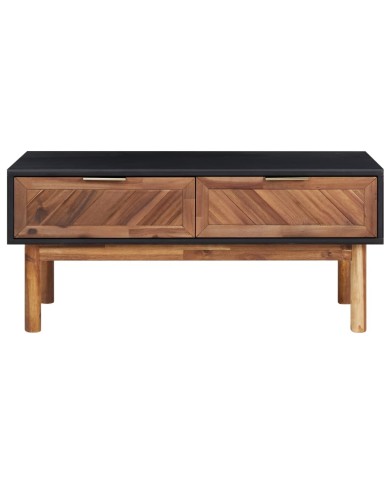 Table basse 90x50x40 cm Bois d'acacia massif et MDF