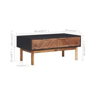 Table basse 90x50x40 cm Bois d'acacia massif et MDF