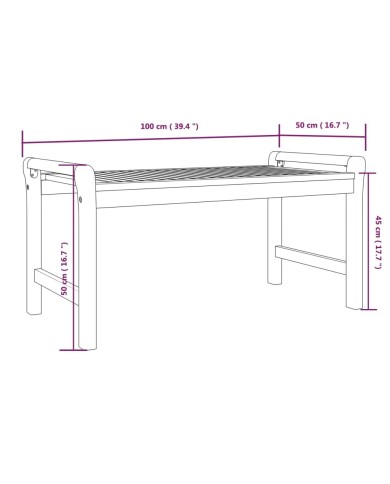 Table basse 100x50x50 cm Bois d'acacia massif