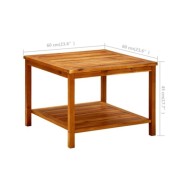 Table basse 60x60x45 cm Bois d'acacia solide