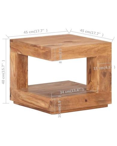 Table basse 45x45x40 cm Bois solide