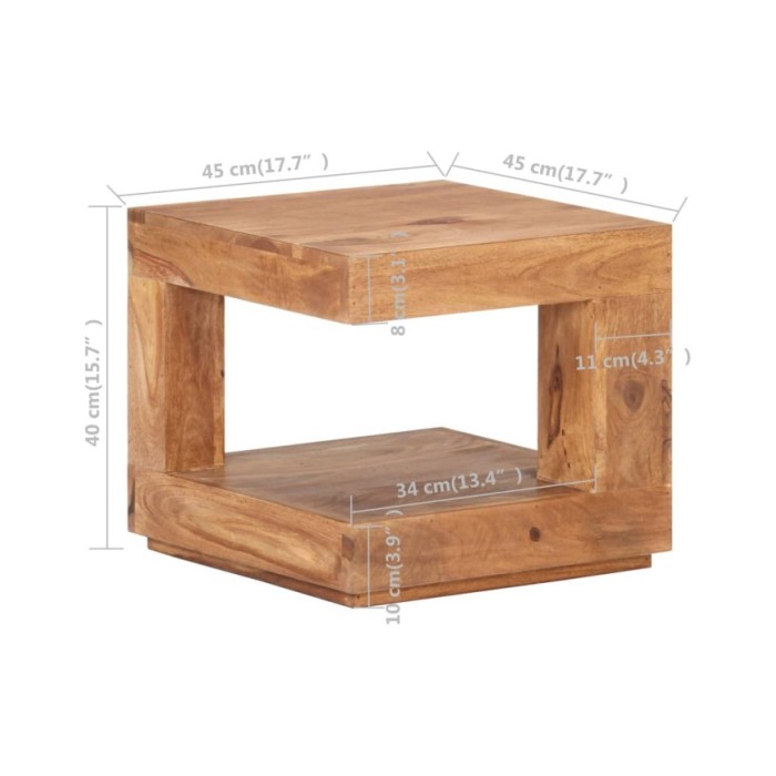 Table basse 45x45x40 cm Bois solide