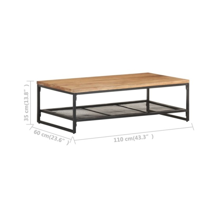 Table basse 110x60x35 cm Bois d'acacia massif