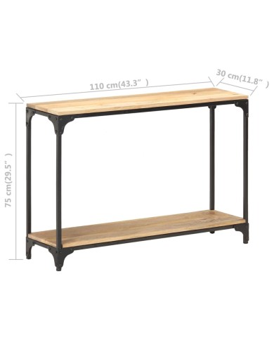 Table console 110x30x75 cm Bois de manguier massif