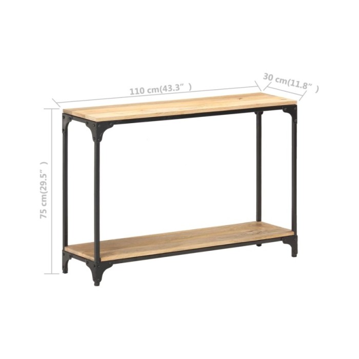 Table console 110x30x75 cm Bois de manguier massif