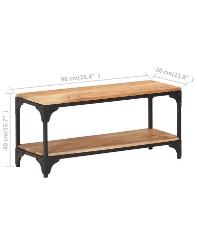 Table basse 90x30x40 cm Bois solide d'acacia