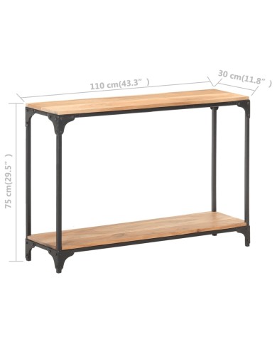 Table console 110x30x75 cm Bois solide d'acacia